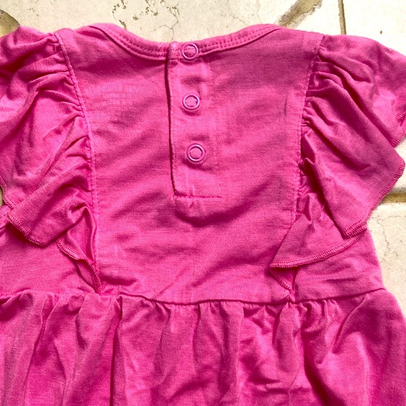 Posh Peanut Pink Ruffled Bodysuit - Picture 4 of 4